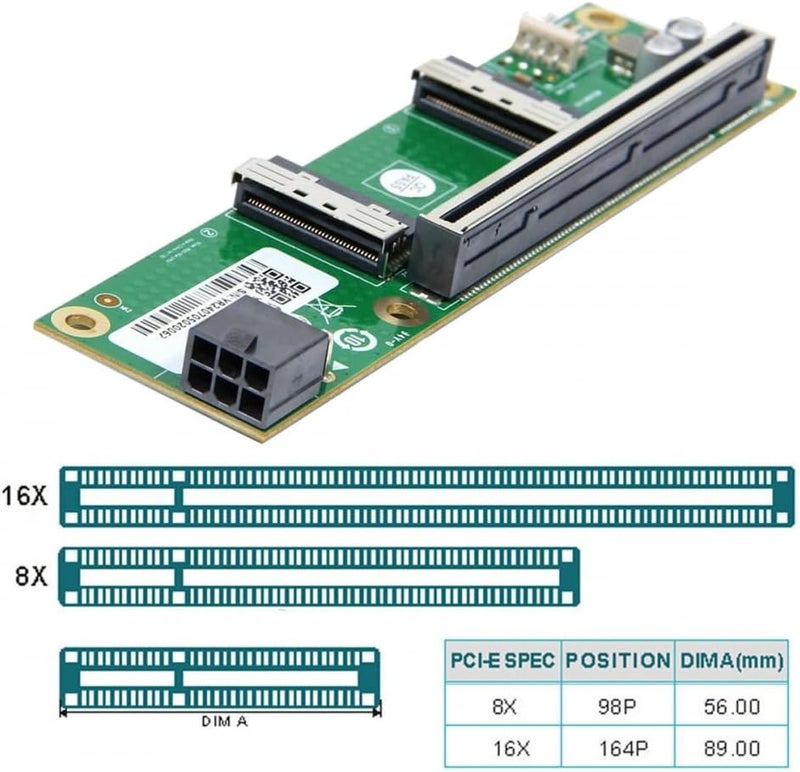CY Adapter Dual MCIO 8i Mini Cool Edge IO SFF-TA-1016 to PCIE5.0 PCI-Express 16x VROC Adapter for Mainboard SSD Graphics Card - Image 4
